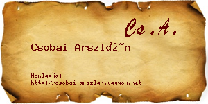 Csobai Arszlán névjegykártya